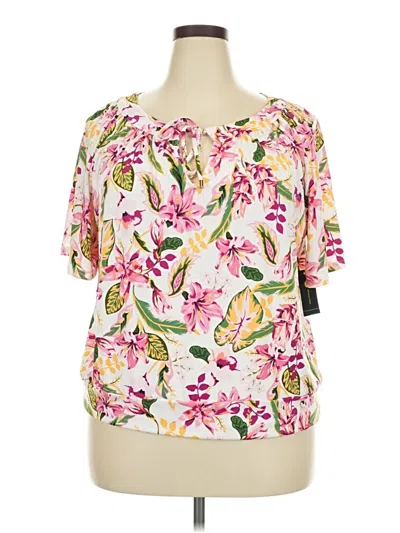 Jm Collection Short Sleeve T-shirt In Pink