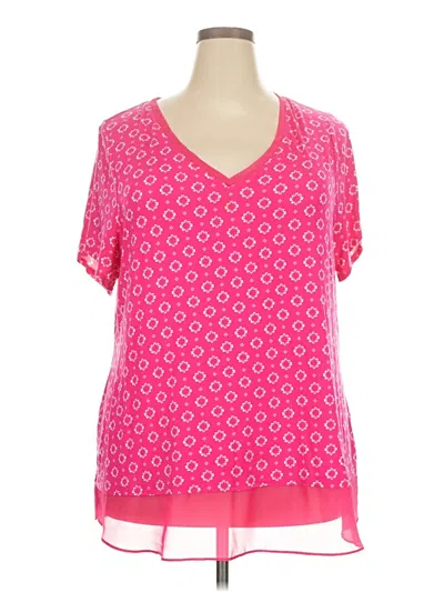 Pre-owned Jm Collection Short Sleeve T-shirt In Pink