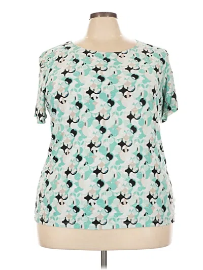 Pre-owned Jm Collection Short Sleeve T-shirt In Teal