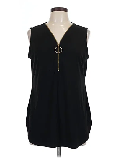 Pre-owned Jm Collection Sleeveless Blouse In Black