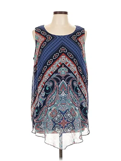 Pre-owned Jm Collection Sleeveless Blouse In Blue