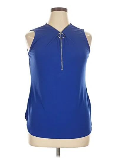 Pre-owned Jm Collection Sleeveless Blouse In Blue