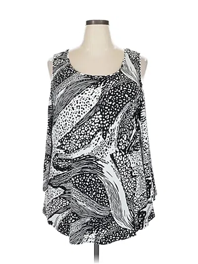 Pre-owned Jm Collection Sleeveless Blouse In Silver