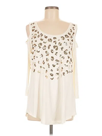 Pre-owned Jm Collection Sleeveless Blouse In White