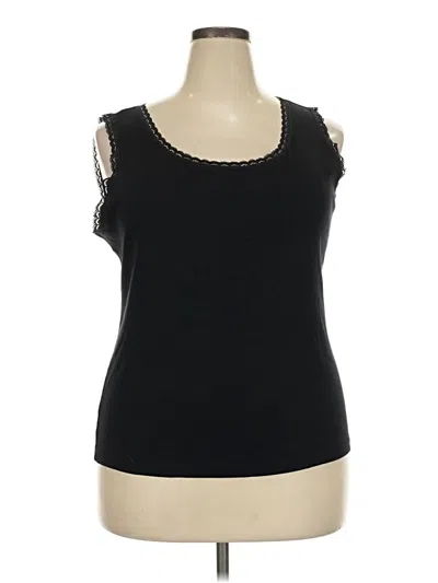 Pre-owned Jm Collection Sleeveless Top Black Sweetheart Neckline Tops