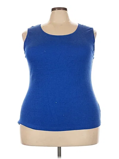Pre-owned Jm Collection Sleeveless T-shirt In Blue