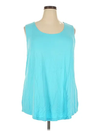 Pre-owned Jm Collection Sleeveless T-shirt In Teal