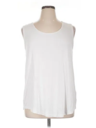 Pre-owned Jm Collection Sleeveless T-shirt In White