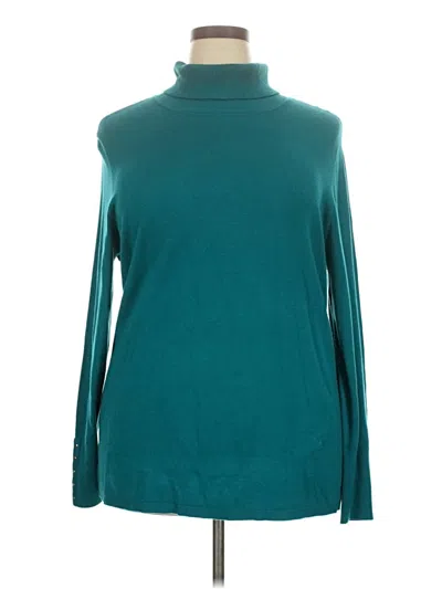 Pre-owned Jm Collection Turtleneck Sweater In Blue