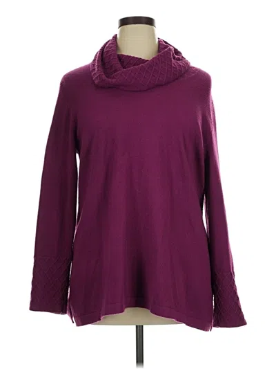 Pre-owned Jm Collection Turtleneck Sweater In Burgundy