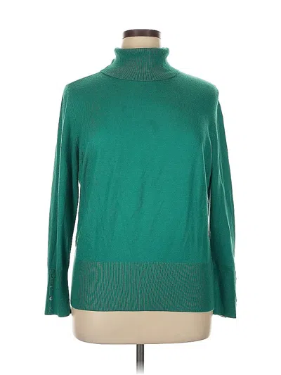 Pre-owned Jm Collection Turtleneck Sweater In Green