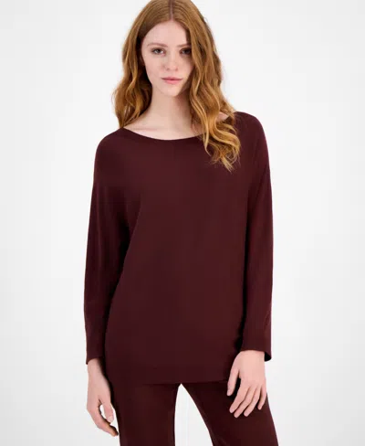 Jm Collection Women's Boat-neck Dolman-sleeve Sweater, Macy's Exclusive In Multi