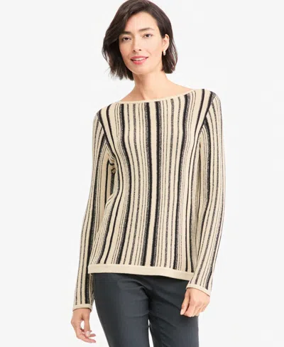 Jm Collection Women's Boat Neck Long-sleeve Ribbed Sweater, Macy's Exclusive In Animal Print