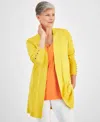 JM COLLECTION WOMEN'S BUTTON-SLEEVE FLYAWAY CARDIGAN, CREATED FOR MACY'S