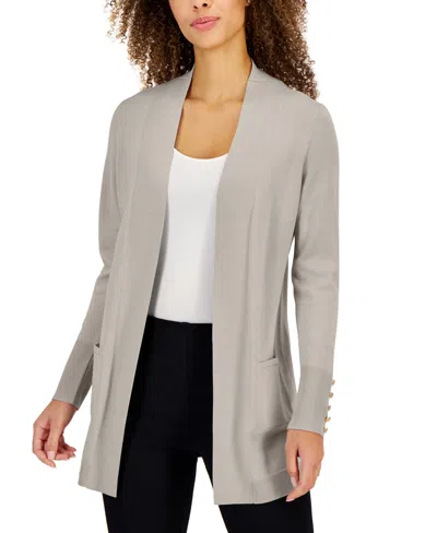JM COLLECTION WOMEN'S BUTTON-SLEEVE FLYAWAY CARDIGAN, EXCLUSIVELY AT MACY'S