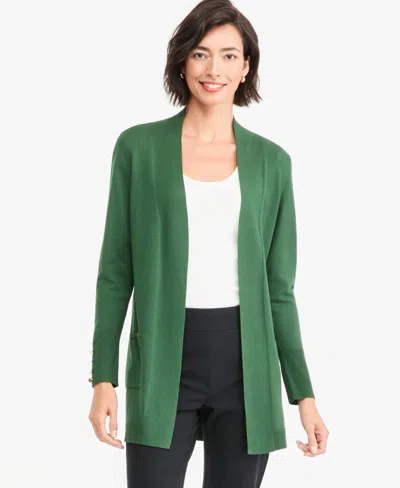 Jm Collection Women's Button-sleeve Flyaway Cardigan Sweater In Green