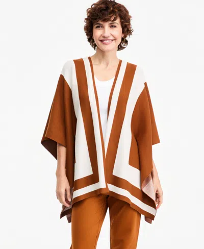 Jm Collection Women's Colorblock D O Cardi Open-front Kimono Sleeves Cardigan, Macy's Exclusive In Multi