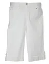 Jm Collection Embellished Pull-on Capri Pants, Created For Macy's In White