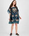 JM COLLECTION WOMEN'S EMBELLISHED PRINTED CAFTAN DRESS, CREATED FOR MACY'S