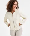 Jm Collection Women's Faux-leather Jacket, Macy's Exclusive In Neutral
