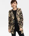 Jm Collection Women's Floral Jacquard Cardigan Sweater, Macy's Exclusive In Brown