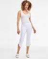 Jm Collection Women's Mid Rise Tulip-hem Capri Pants, Exclusively At Macy's In White