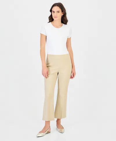 Jm Collection Women's Mid-rise Cropped Kick Flare Pull-on Pants, Macy's Exclusive In Coffee Cake