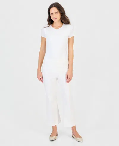 Jm Collection Women's Mid-rise Cropped Kick Flare Pull-on Pants, Macy's Exclusive In Sugar Swizzle