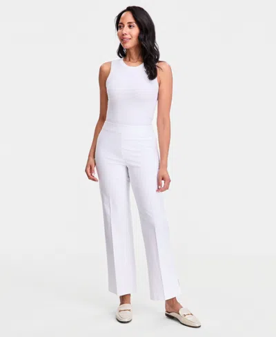 Jm Collection Women's Mid-rise Pull-on Wide-leg Pants, Macy's Exclusive In White