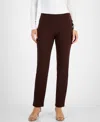 Jm Collection Women's Ponte-knit Pull-on Ankle Pants, Created For Macy's In Firewood