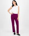 Jm Collection Women's Ponte-knit Pull-on Ankle Pants, Exclusively At Macy's In Brown