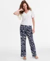 Jm Collection Women's Print High-rise Pull-on Knit Pants, Exclusively At Macy's In Multi