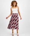 Jm Collection Women's Printed Jacquard Midi Skirt, Macy's Exclusive In Multi
