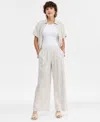 Jm Collection Women's Printed Pull-on Pants, Macy's Exclusive In White