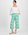 Jm Collection Women's Printed Pull-on Wide-leg Pants, Exclusively At Macy's