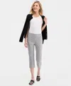 Jm Collection Womens Printed Pull On Capri Pants Macys Exclusive In Neutral