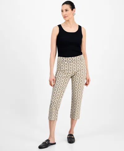 Jm Collection Women's Printed Rivet Capri Pants, Exclusively At Macy's