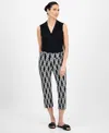 Jm Collection Women's Printed Rivet Capri Pants, Exclusively At Macy's