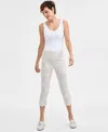 Shop Jm Collection Women's Printed Rivet Capri Pants, Exclusively At Macy's In Stonewall