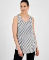 Jm Collection Women's Printed Scoop-neck Sleeveless Tank Top, Exclusively At Macy's