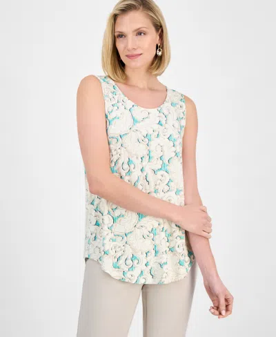 Jm Collection Women's Printed Scoop-neck Sleeveless Top, Exclusively At Macy's