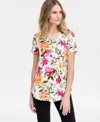 Jm Collection Women's Printed Scoop-neck Top, Exclusively At Macy's In Neo Natural