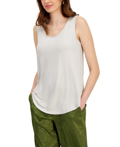 Jm Collection Women's Scoop-neck Sleeveless Tank Top, Regular & Petite, Created For Macy's In Stonewall