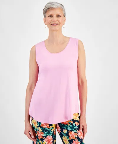 Jm Collection Women's Scoop-neck Sleeveless Tank Top, Regular & Petite, Created For Macy's In Blossom Berry