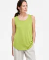 Jm Collection Women's Scoop-neck Sleeveless Tank Top, Regular & Petite, Created For Macy's In Palm Frond