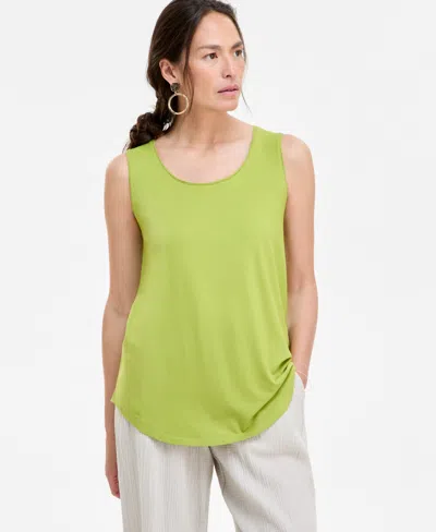 Jm Collection Women's Scoop-neck Sleeveless Tank Top, Regular & Petite, Created For Macy's In Palm Frond