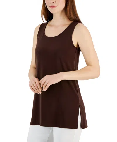 Jm Collection Women's Scoop-neck Tank Top, Created For Macy's In Firewood