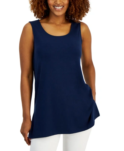 Jm Collection Women's Scoop-neck Tank Top, Created For Macy's In Intrepid Blue
