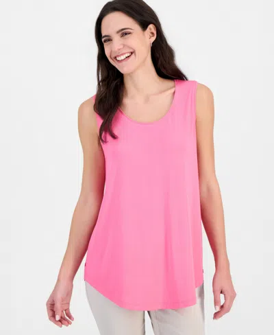 Jm Collection Women's Scoop-neck Sleeveless Tank Top, Regular & Petite, Created For Macy's In Purple