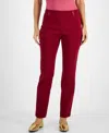 Jm Collection Petite Studded-rivet Straight-leg Pants, Petite & Petite Short, Created For Macy's In Ruby Slippers